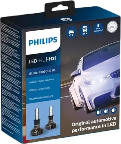 Led-polttimo, H3 Ultinon Pro9000, pari, Philips đ Edullinen Hinta