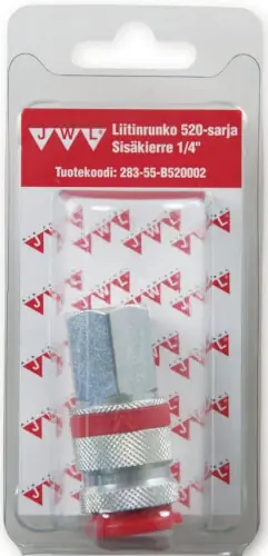 Pikaliitinrunko, 520, 1/4" sisäkierre, JWL 🙂 Viikonlopputarjous