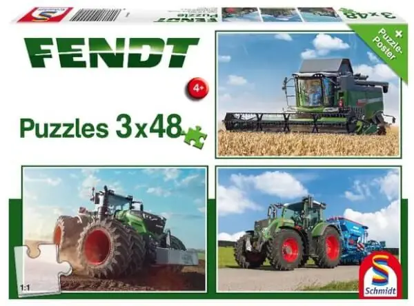 Uutuus Palapeli Fendt, 3 x 48 palaa, Schmidt 🙂