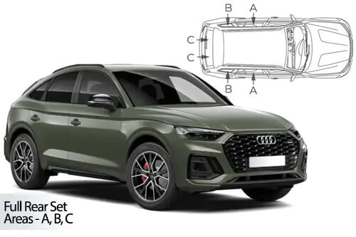 Häikäisysuojasarja Audi Q5 Sportback, 5 ovinen (2021➟), Car Shades 🙂 Älä Missaa