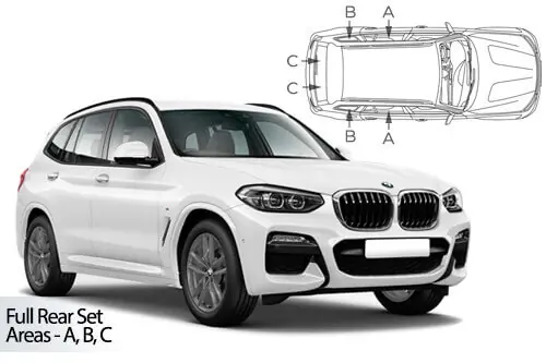 Häikäisysuojasarja BMW X3 G01, 5 ovinen (2018➟), Car Shades 🙂 Älä Missaa