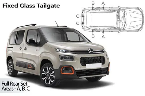 Asiakkaiden Suosikki Häikäisysuojasarja Citroen Berlingo XL, 5 ovinen (2018➟), Car Shades 🙂