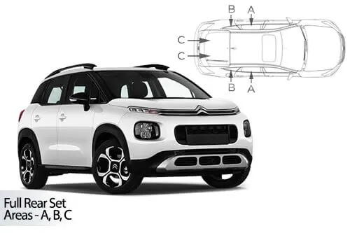 Häikäisysuojasarja Citroen C3 Aircross, 5 ovinen (2017-2024), Car Shades 🙂 Ilmainen Palautus
