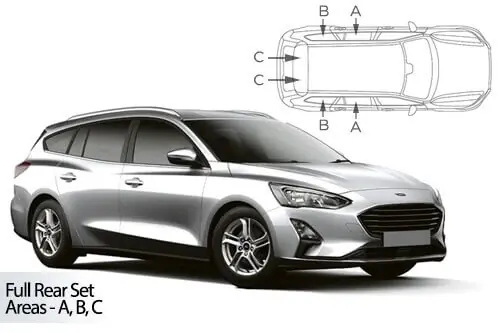 Häikäisysuojasarja Ford Focus, Farmari (2018➟), Car Shades 🙂 Turvallinen Maksu