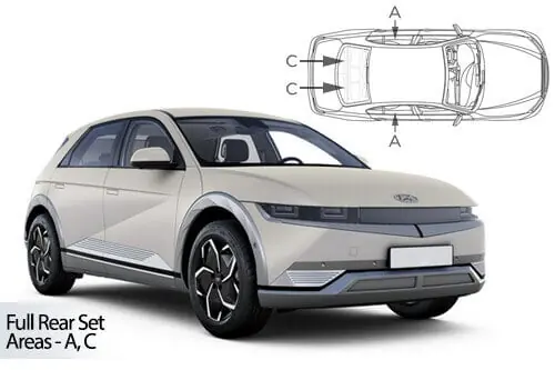 Lähetetään Heti Häikäisysuojasarja Hyundai Ioniq, 5 ovinen (2021➟), Car Shades 🙂