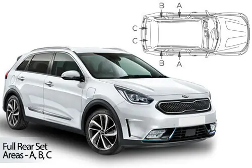 Häikäisysuojasarja Kia Niro, 5 ovinen (2017-2021), Car Shades 🙂 Sertifioitu