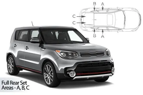 Turvallinen Maksu Häikäisysuojasarja Kia Soul, 5 ovinen (2014-2019), Car Shades 🙂