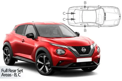 Häikäisysuojasarja Nissan Juke, 5 ovinen (2019➟), Car Shades 🙂 Edullinen Hinta
