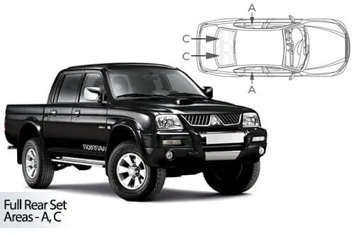 Alennettu Hinta Häikäisysuojasarja Mitsubishi L200, 4 ovinen (1996-2005), Car Shades 🙂