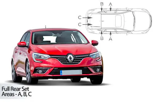 Häikäisysuojasarja Renault Megane, 5 ovinen (2016➟), Car Shades 🙂 Kausialennus
