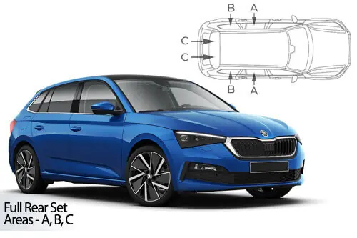 Tehdashinta Häikäisysuojasarja Skoda Scala (2019➟), Car Shades 🙂
