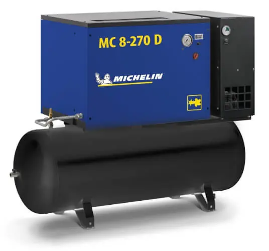 Poisto Ruuvikompressori 6 kW kuivaimella, 270 l, Michelin 🙂